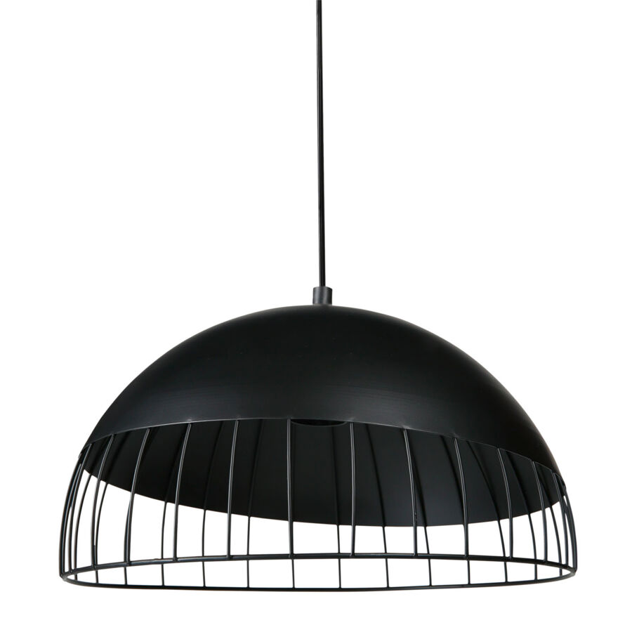 Lámpara de techo redonda en metal (D29,5 cm) Colisée Negro