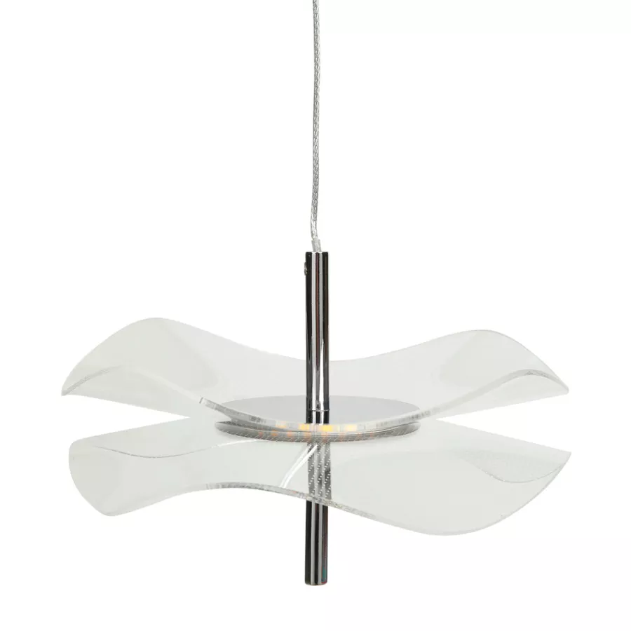 Suspension aluminium moderne LED (D20 cm) Stellar Transparent
