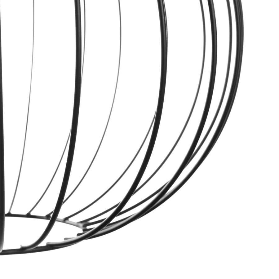 Hanglamp Metaal industrieel  (D30 cm) Filaire Zwart