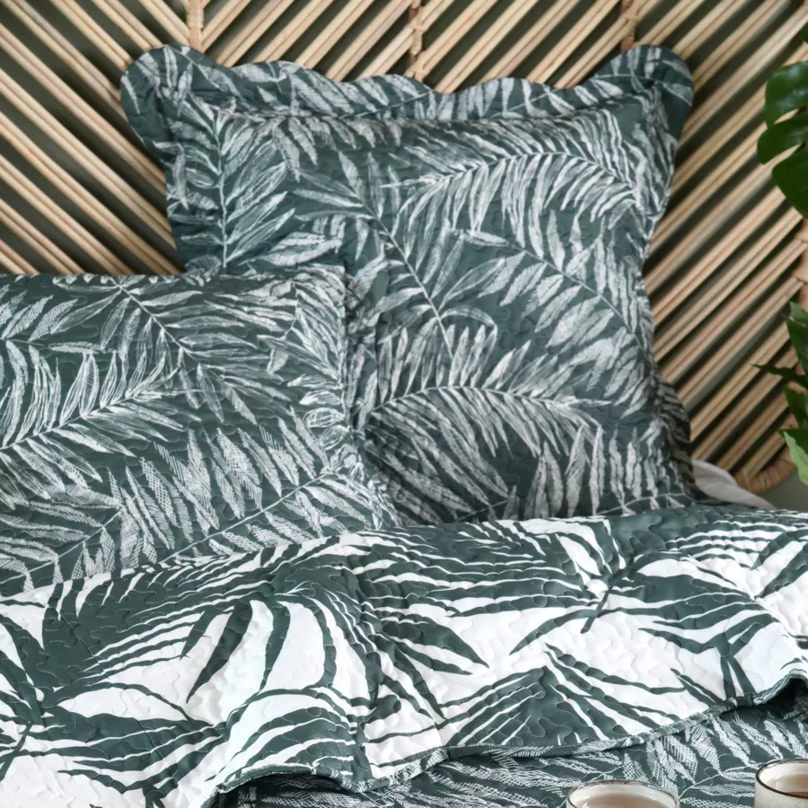 Couvre-lit et taie d'oreiller (180 x 240 cm) Manisa Vert