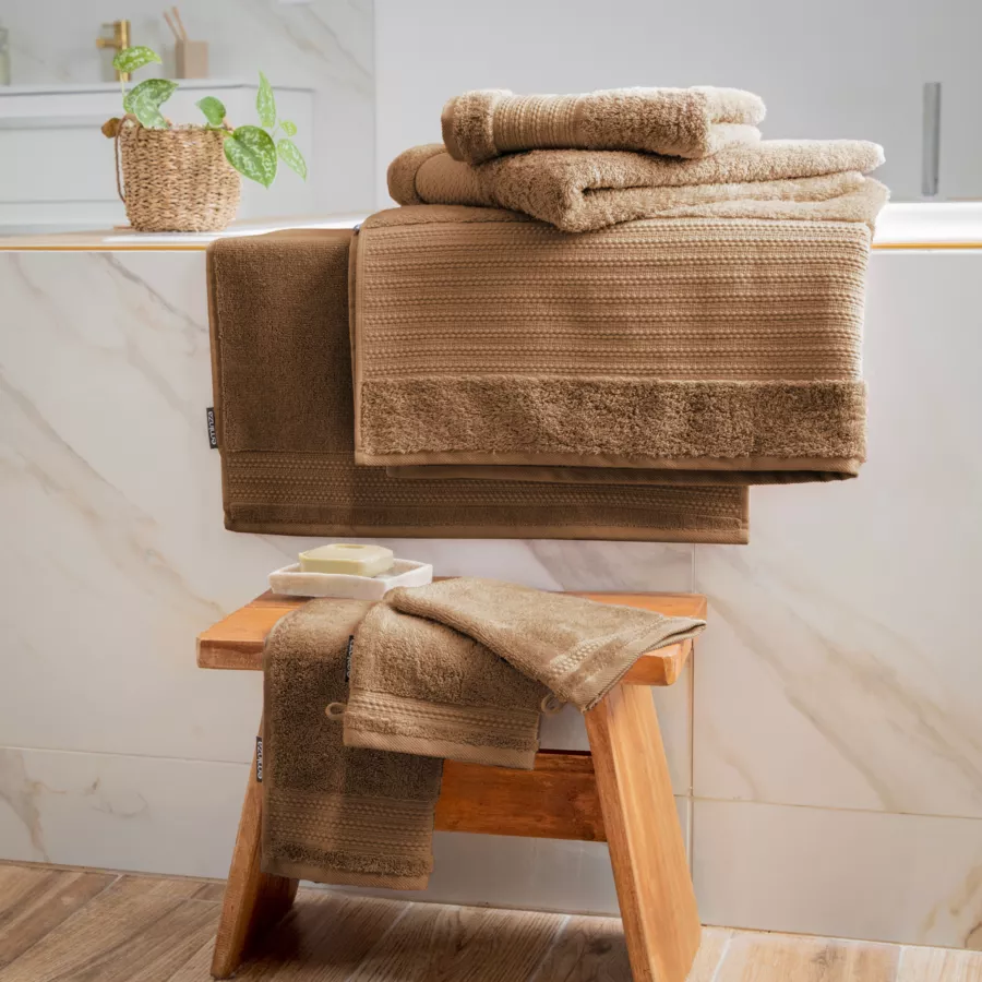 Tapis de bain coton bio (70 cm) Garance Camel 5