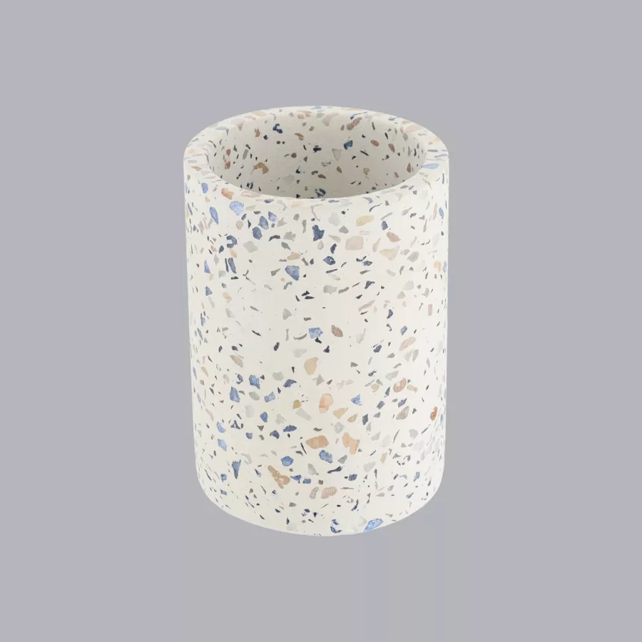 Set de accesorios de baño cemento Terrazo