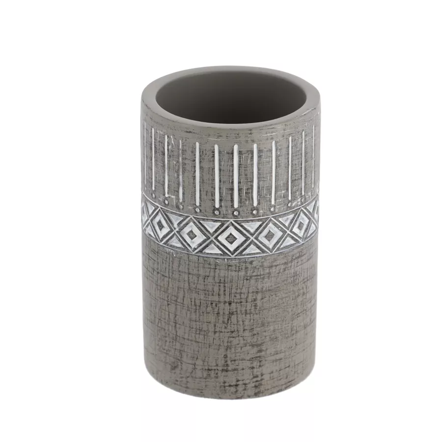 SET GOBELET DISTRIBUTEUR A SAVON ET PORT SAVON CIMENT - GRIS