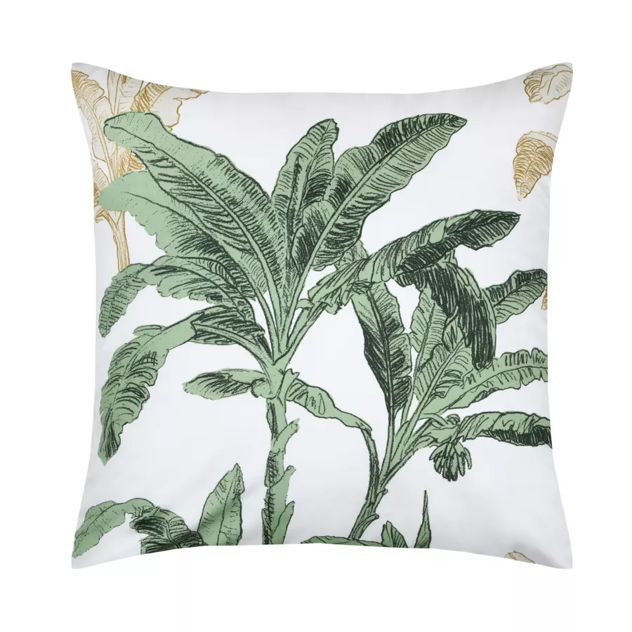Funda de almohada cuadrada en percal de algodón (63 x 63 cm) Arama Verde