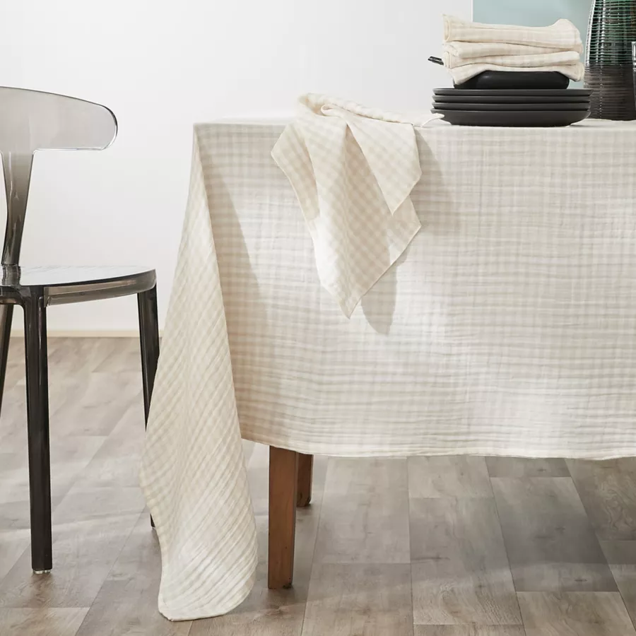 2er Set Handtücher Baumwoll-Gaze (50 x 70 cm) Vickie Beige