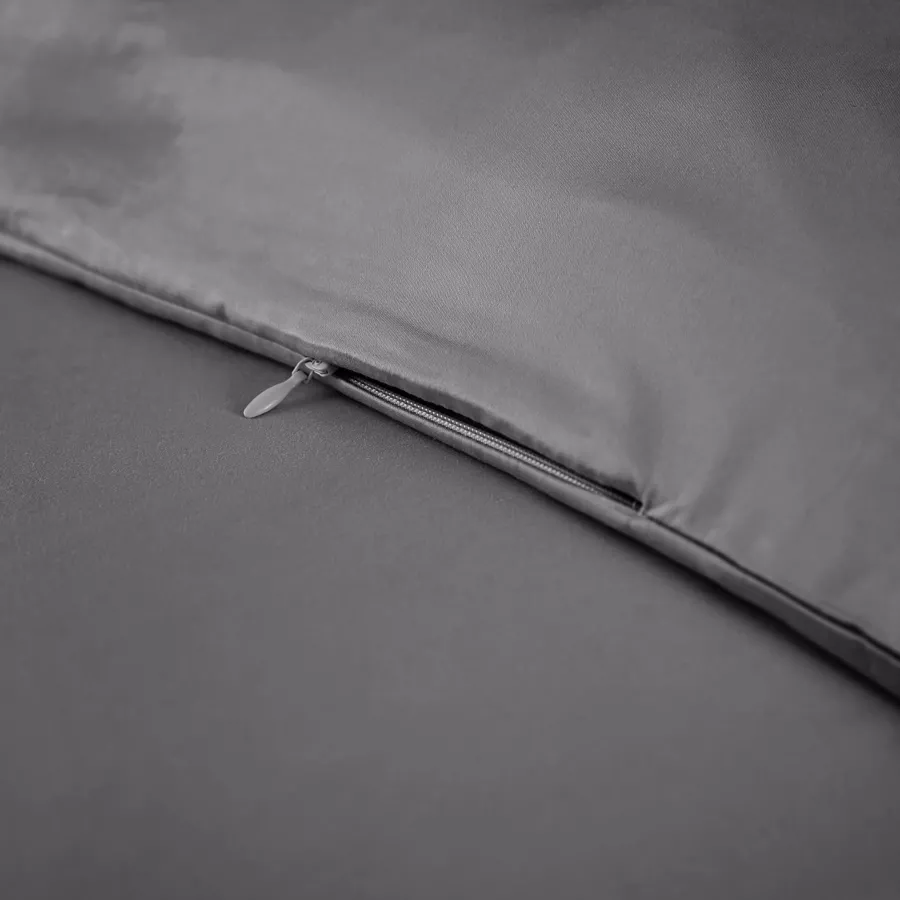 Funda nórdica en satén de bambú (260 cm) Salomé Gris granito