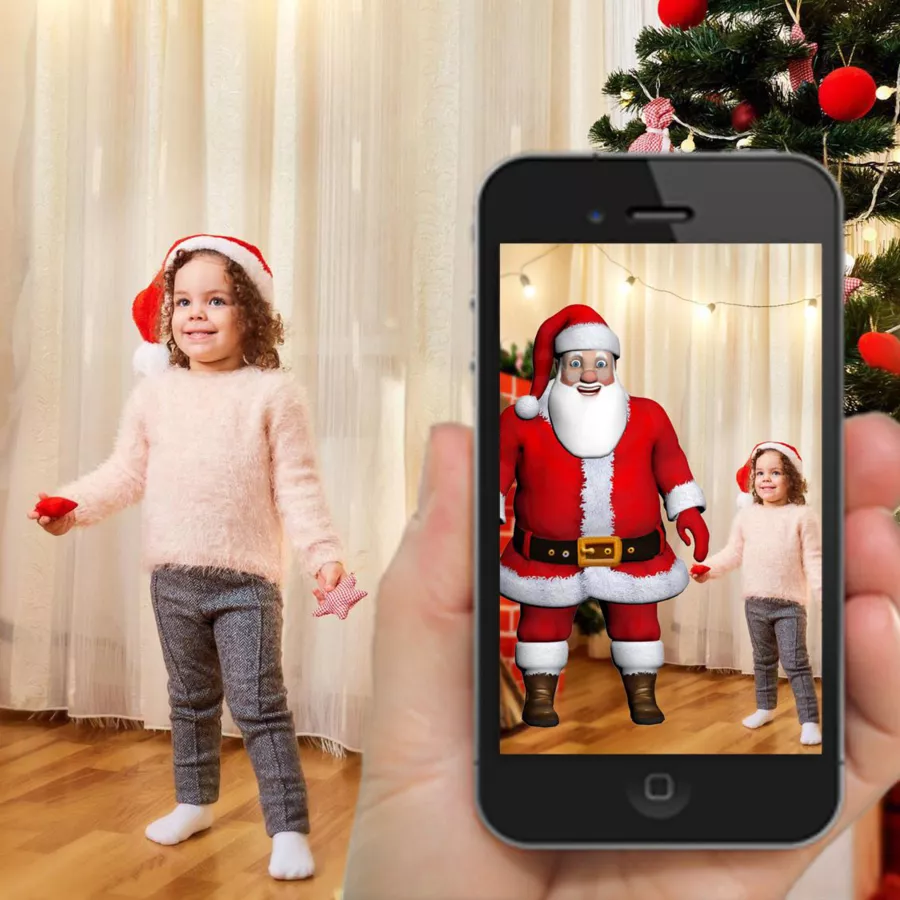Luces de Navidad realidad aumentada 12 m Blanco frío