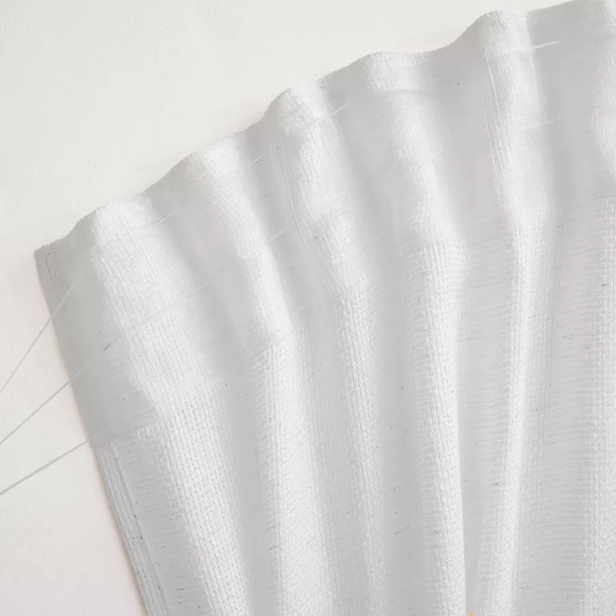 Voilage galon fronceur effet lin (280 x 240 cm) Luca Blanc