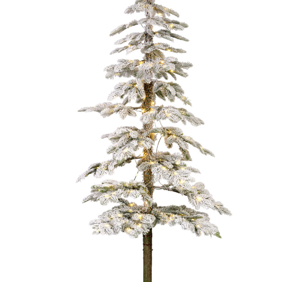 Künstlicher beleuchteter Weihnachtsbaum für draußen 250 LED H240 cm Sierra Grün verschneit