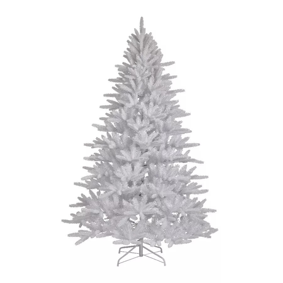 Árbol artificial de Navidad H180 cm Odense Blanco iridiscente y con purpurina