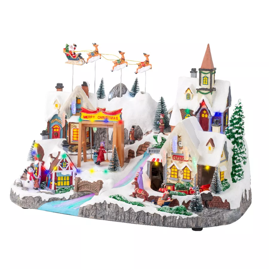 Village de Noël lumineux et musical Nuit de Noël
