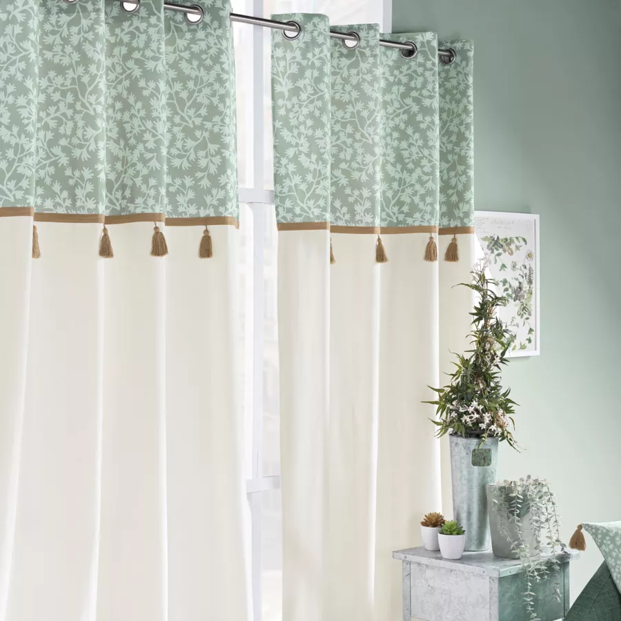 Cortina con ojales (140 x 240 cm) Vivoline Verde menta