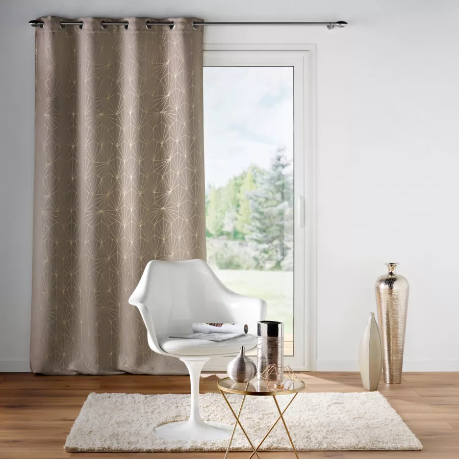 Rideau occultant (140 x 260 cm) Eclat Taupe