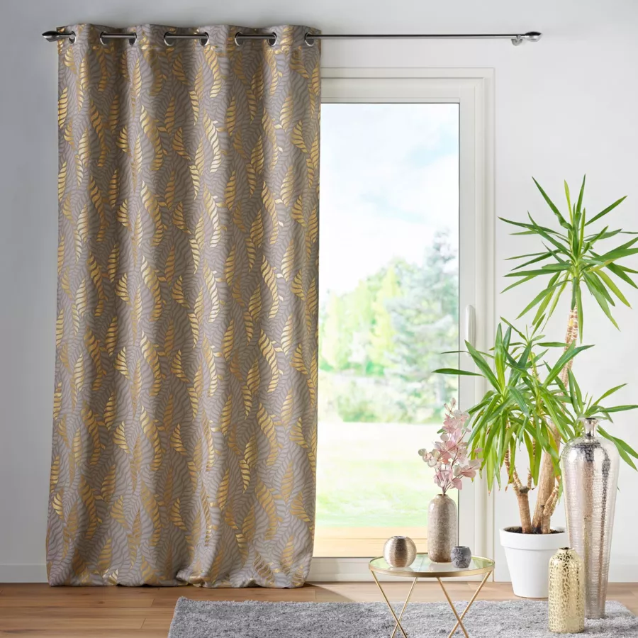 Rideau occultant (140 x 260 cm) Lyra Taupe