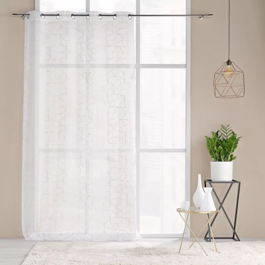 Visillo con ojales (140 x 240 cm) LouxOro Blanco