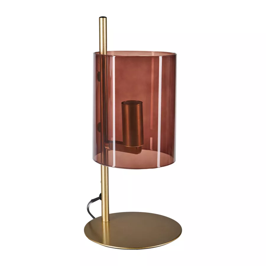 Lámpara de mesa de vidrio (H34 cm) Victoria Marrón