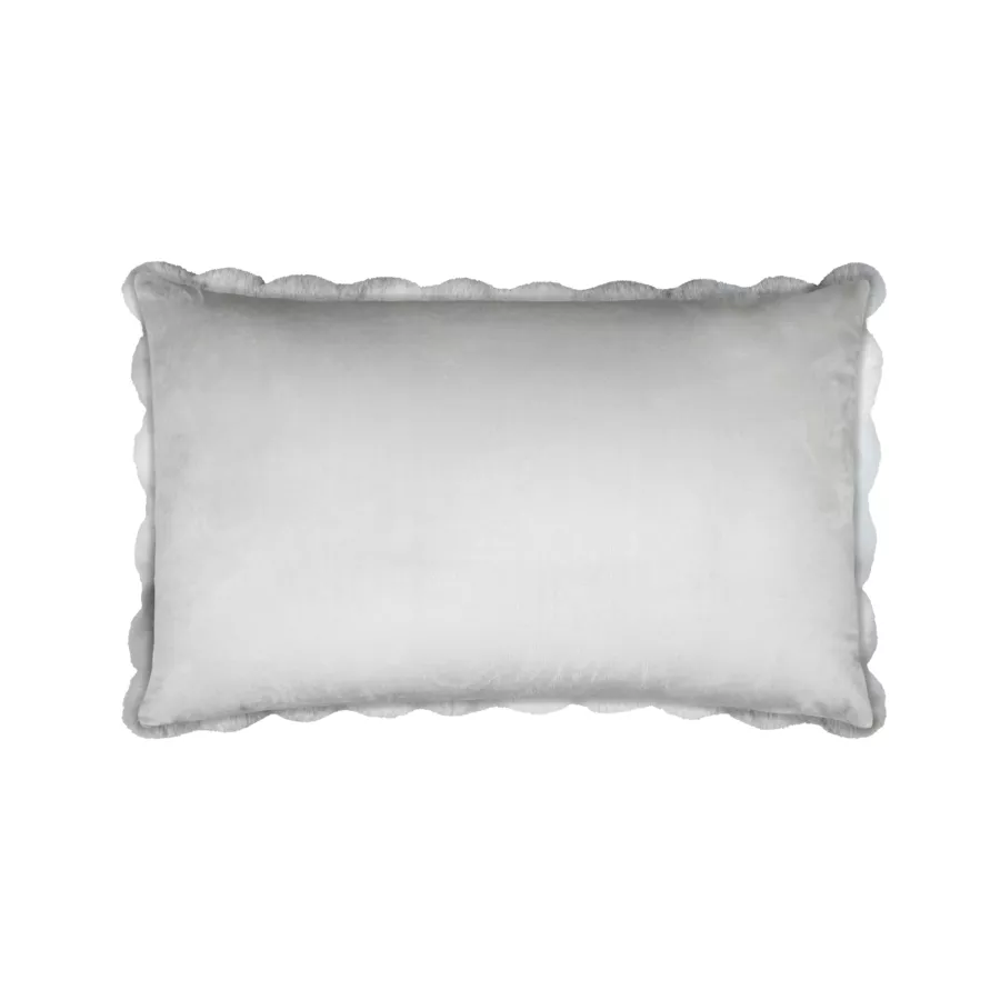 Coussin rectangulaire fausse fourrure (50 x 80 cm) Nebraska Gris perle