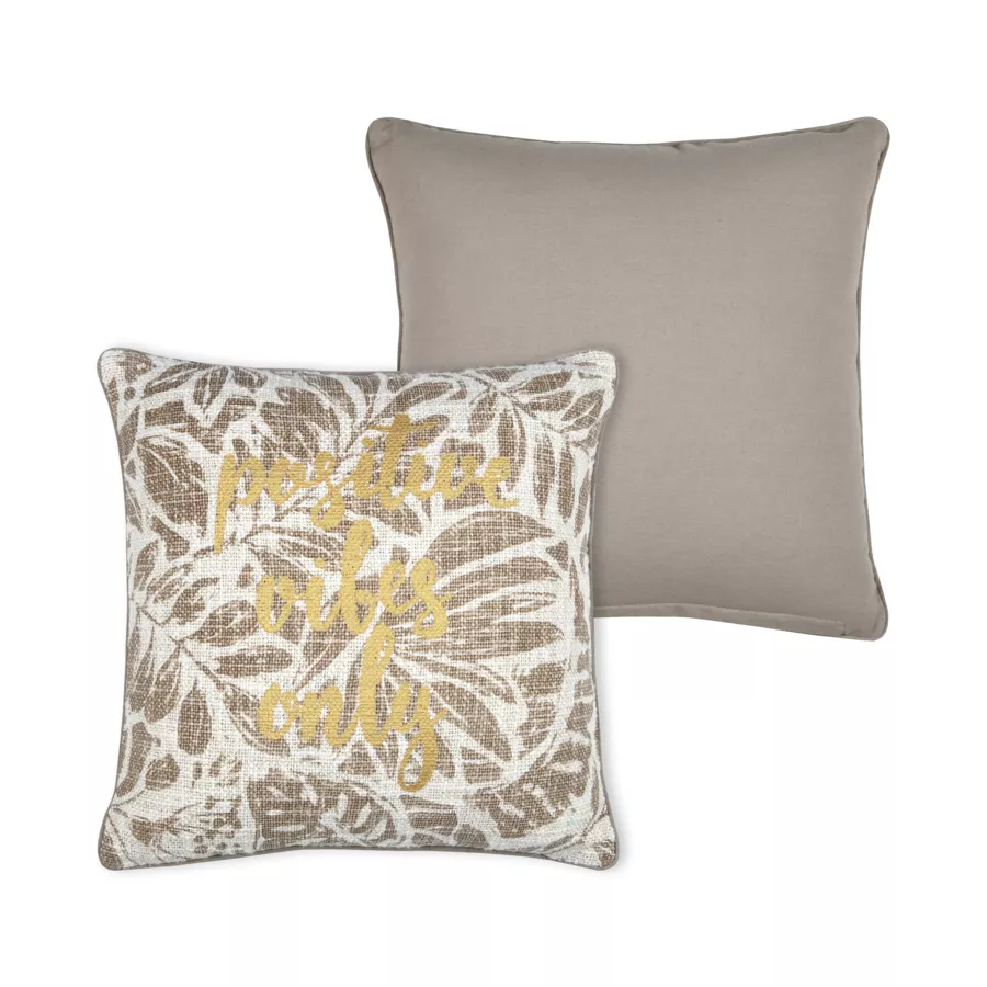 Coussin carré coton (40 x 40 cm) Hemera Taupe