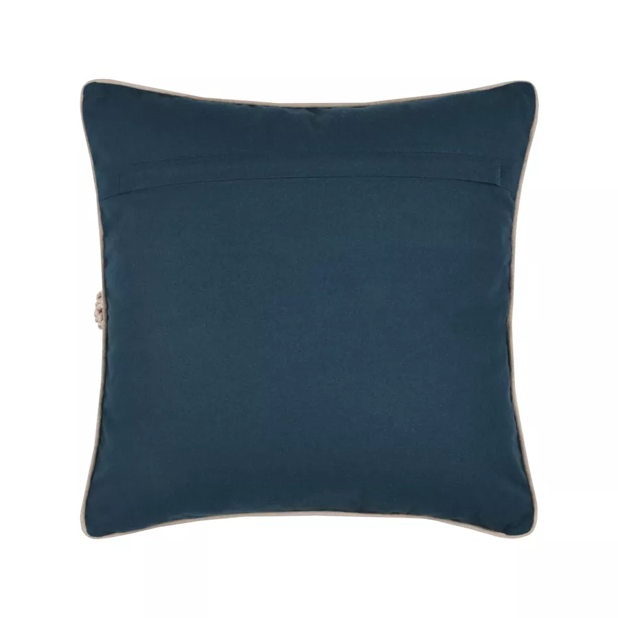 Coussin carré coton (40 x 40 cm) Eugénie Bleu