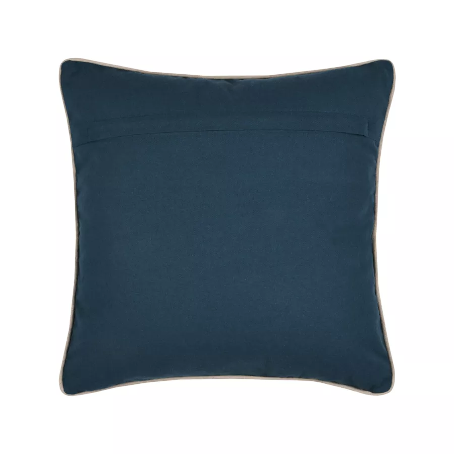 Coussin carré coton (40 x 40 cm) Eugénie Bleu marine