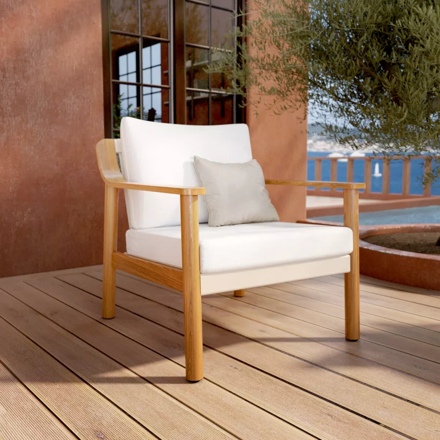 Salotto da giardino alluminio 5 posti Phuket - Beige
