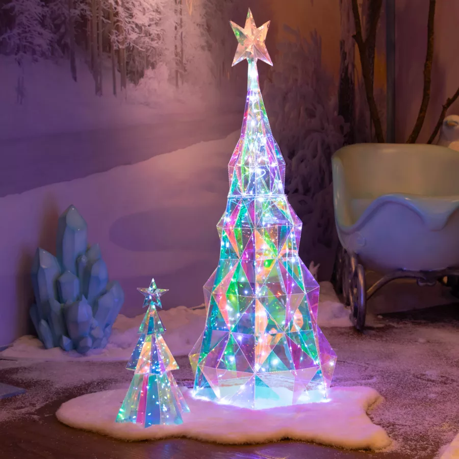 Verlichte Kerstboom 120 Micro LED (H90 cm) Ijskoud Wit