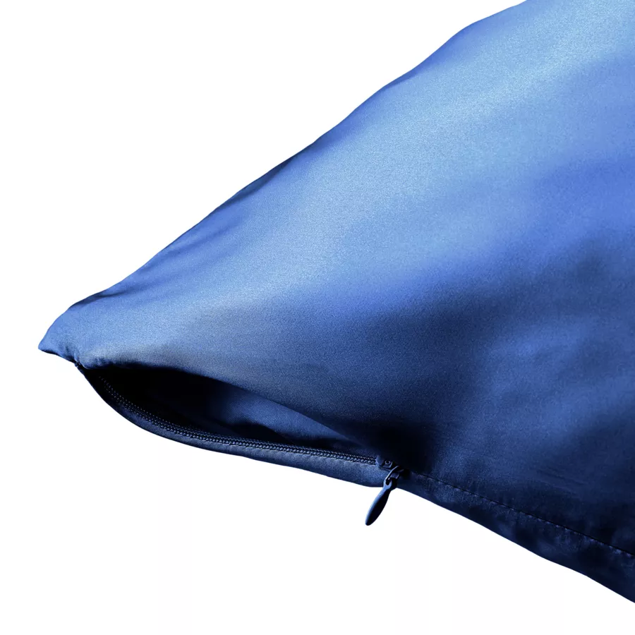 Funda de almohada rectangular de seda de morera (50 x 70 cm) Mizuki Azul marino