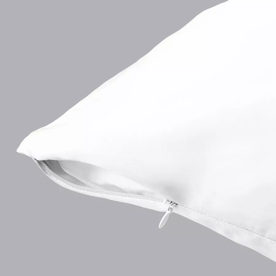 Funda de almohada rectangular de seda de morera (50 x 70 cm) Mizuki Blanco