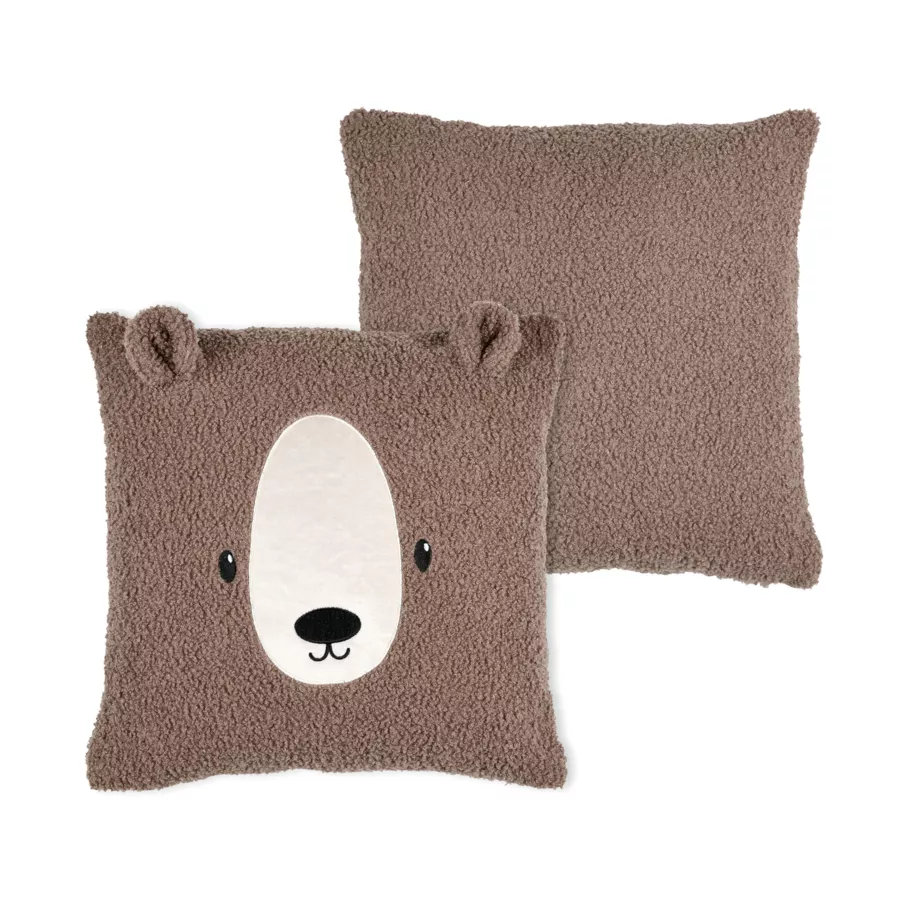 Kindervierkant kussen (40 x 40 cm) Gabin Bruin