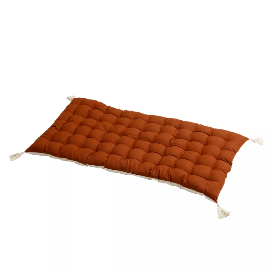 Matelas de sol coton (60 x 120 cm) Pixel Bicolore Terracotta / beige