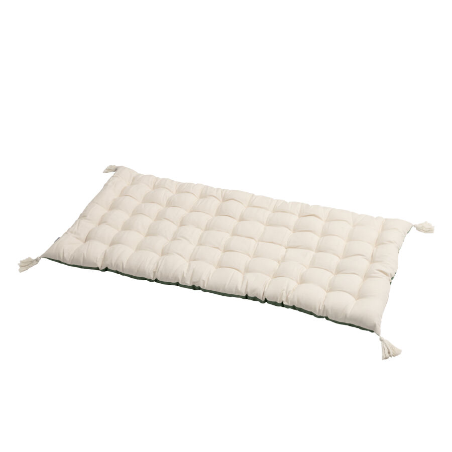 Matelas de sol coton (60 x 120 cm) Pixel Bicolore Vert kaki / beige