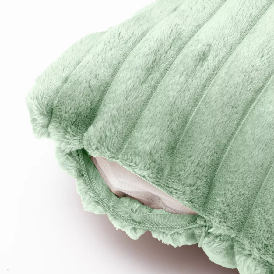 Funda de cojín rectangular franela (30 x 50 cm) Dune Verde salvia
