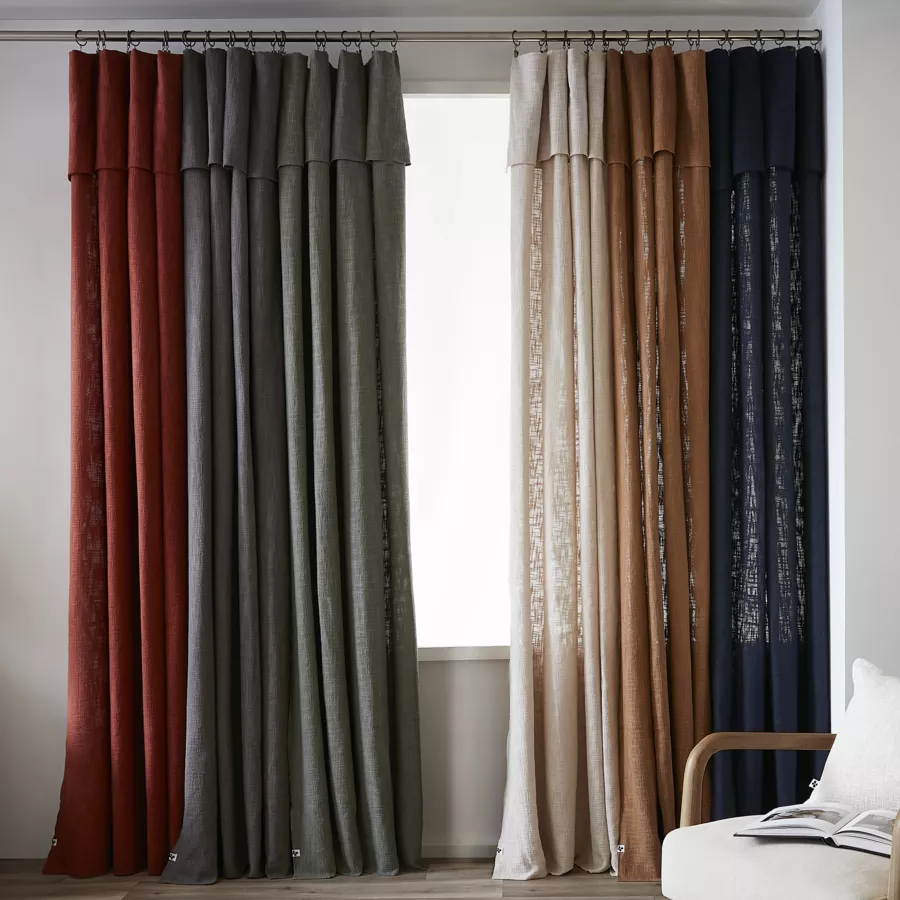 Cortina de algodón ajustable (140 x max 270 cm) Sixtine Beige