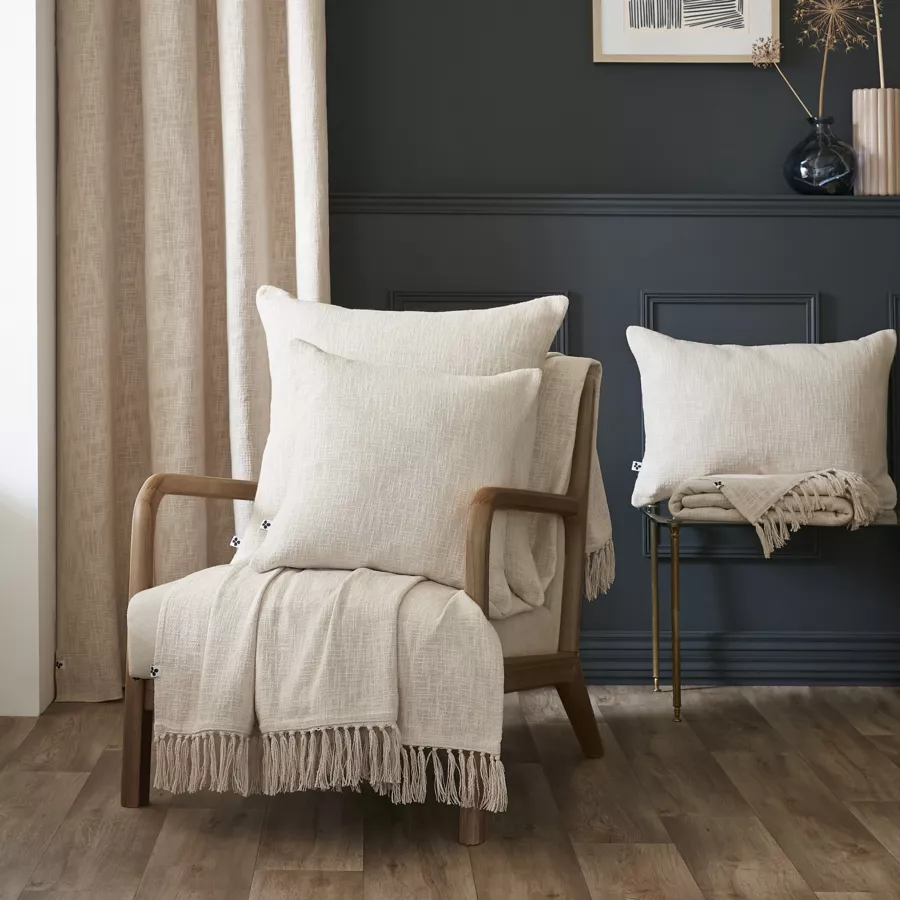 Katoenen plaid (130 x 160 cm) Sixtine Beige