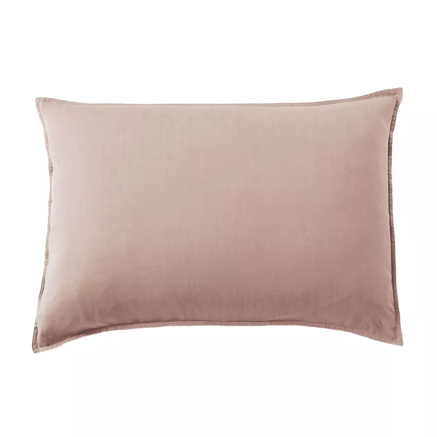 Funda de almohada rectangular lyocell Tencel™ lavado (50 x 70 cm) Olivia Rosa rubor