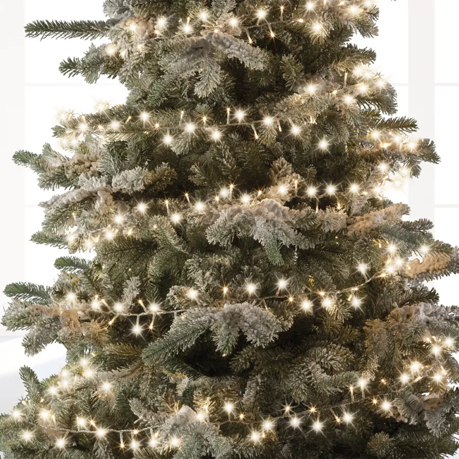 Guirlande lumineuse 34 m 1500 LED câble transparent NewLuxe Blanc chaud