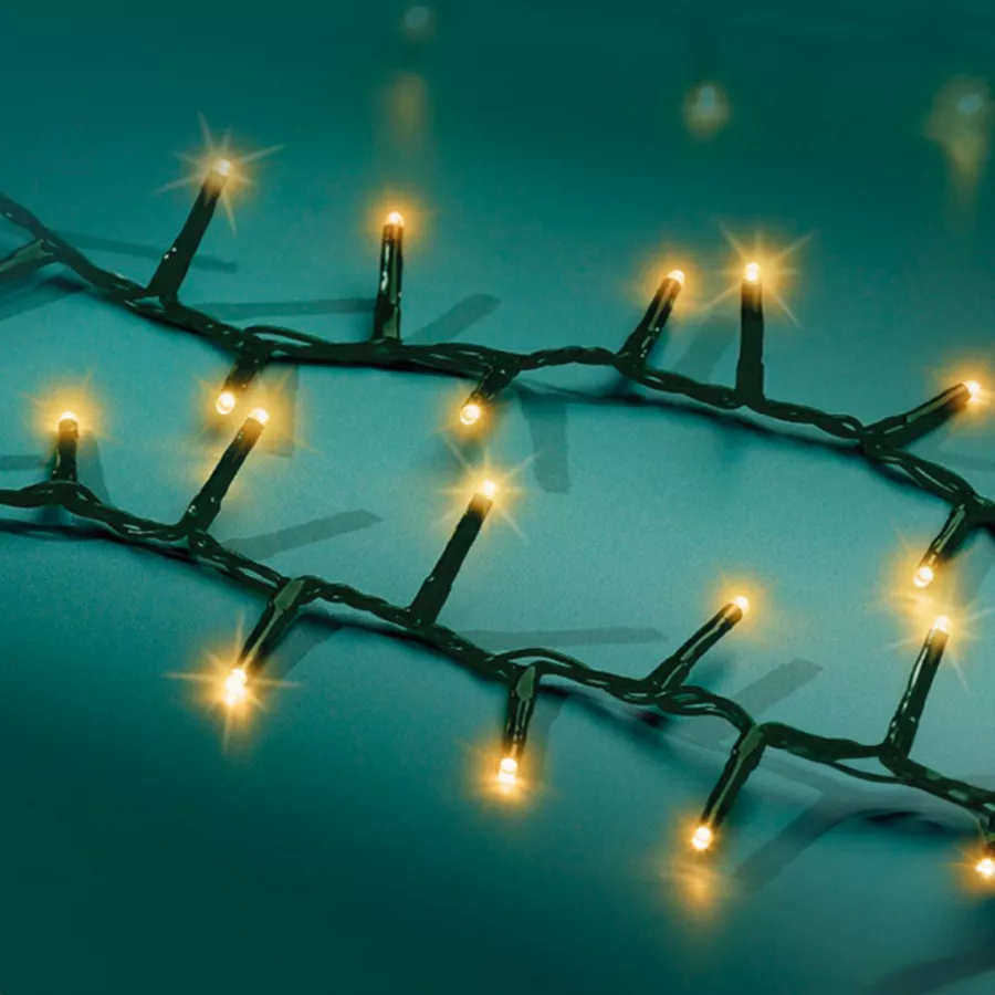 Lichtslinger 60 m 3000 LED groen kabel NewLuxe Warm wit