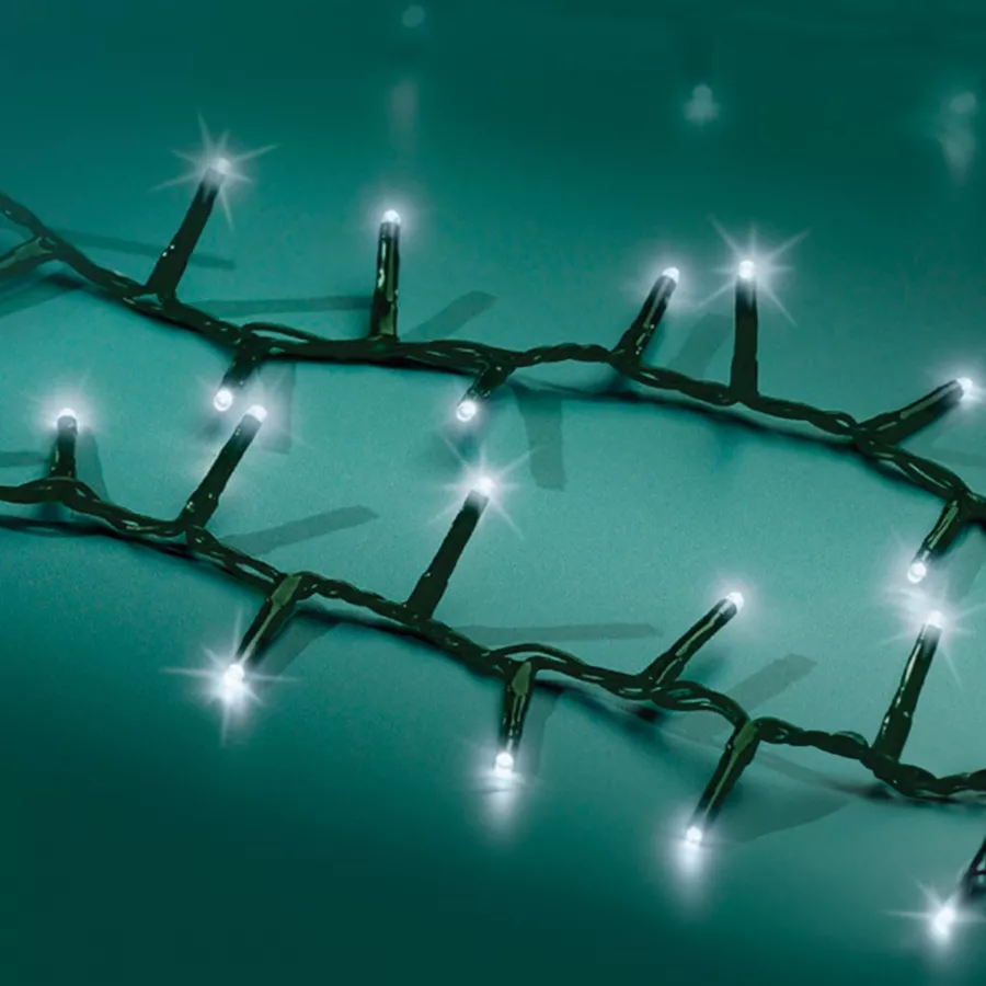 Luces de Navidad Lujo 16 m Blanco frío 750 LED