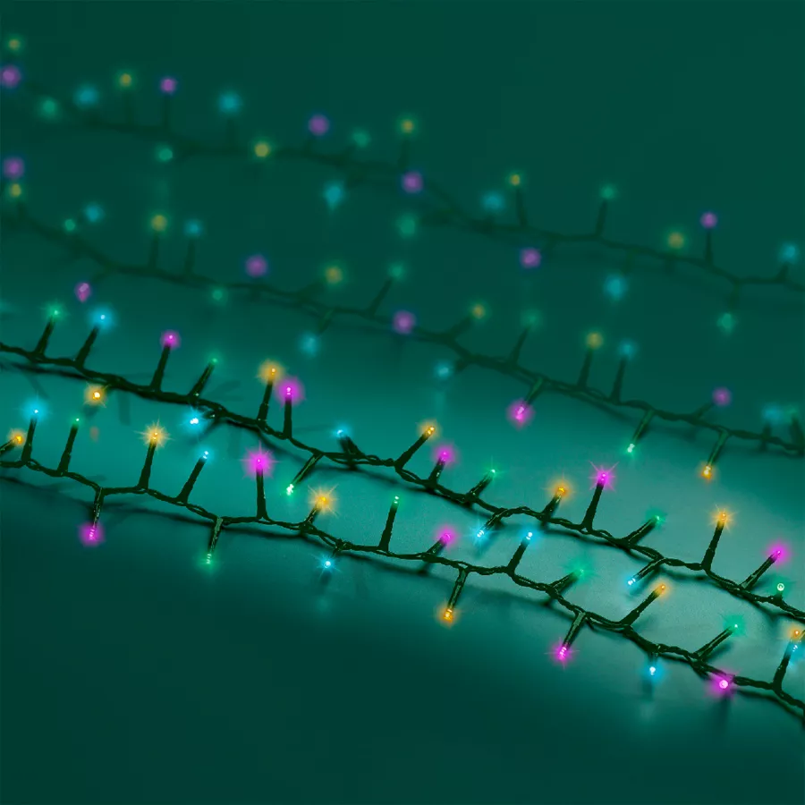 1 LED compact guirlande extŽrieur 3400cm-1500L vert/multi pastel