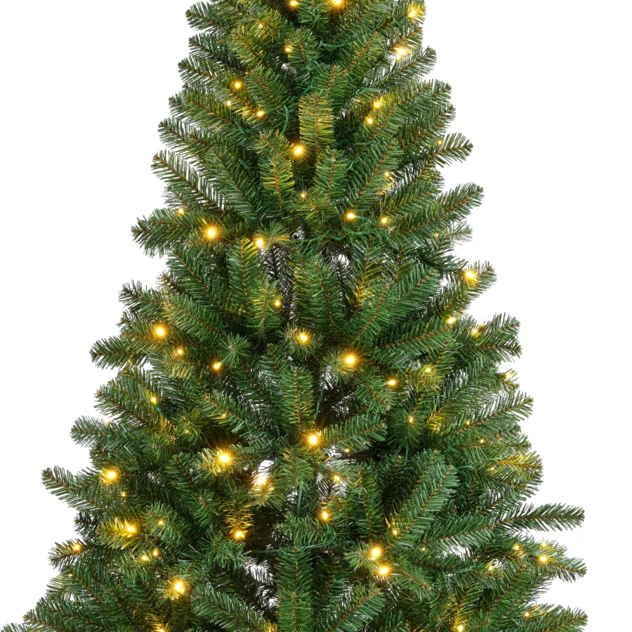 Künstlicher beleuchteter Weihnachtsbaum 200 LED H150 cm King Tannengrün