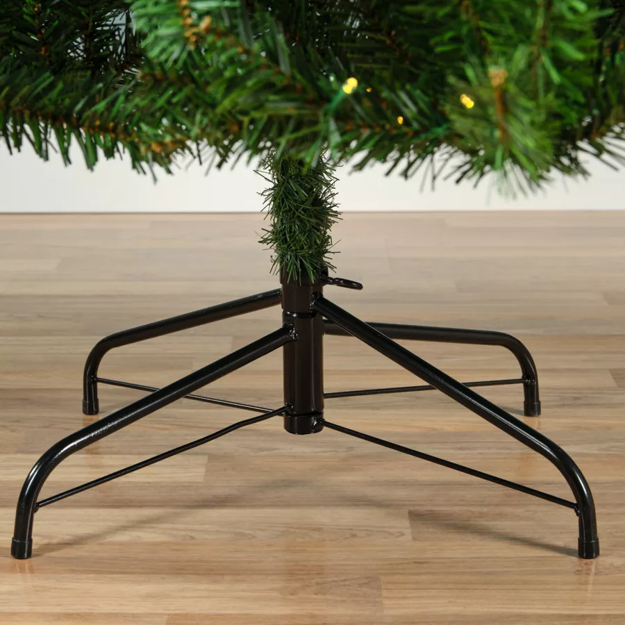 Künstlicher beleuchteter Weihnachtsbaum 200 LED H150 cm King Tannengrün