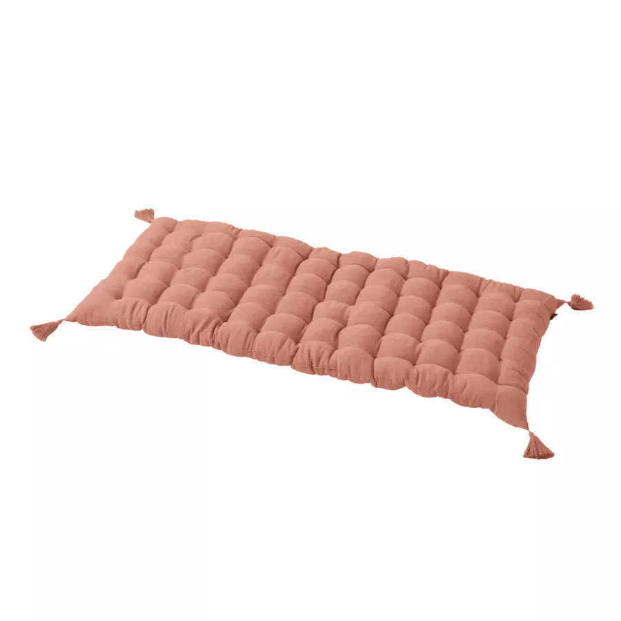Colchoneta de suelo en gaza de algodón (60 x 120 cm) Gaïa Rosa durazno