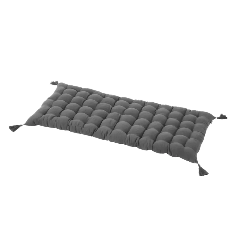 Colchoneta de suelo en gaza de algodón (60 x 120 cm) Gaïa Gris granito