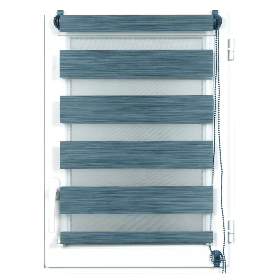 Store enrouleur Jour / Nuit (60 x 180 cm) Bleu chiné