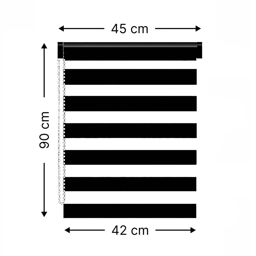 Store enrouleur Jour / Nuit (45 x 90 cm) Gris clair