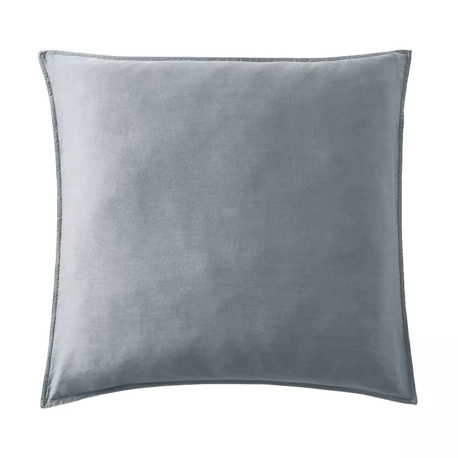 Taie d'oreiller carrée lyocell Tencel™ lavé (80 x 80 cm) Olivia Bleu stone