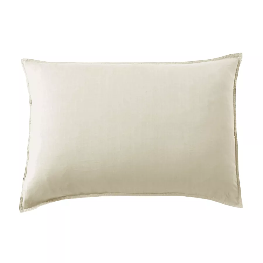 Funda de almohada rectangular lyocell Tencel™ lavado (50 x 70 cm) Olivia Beige pampa