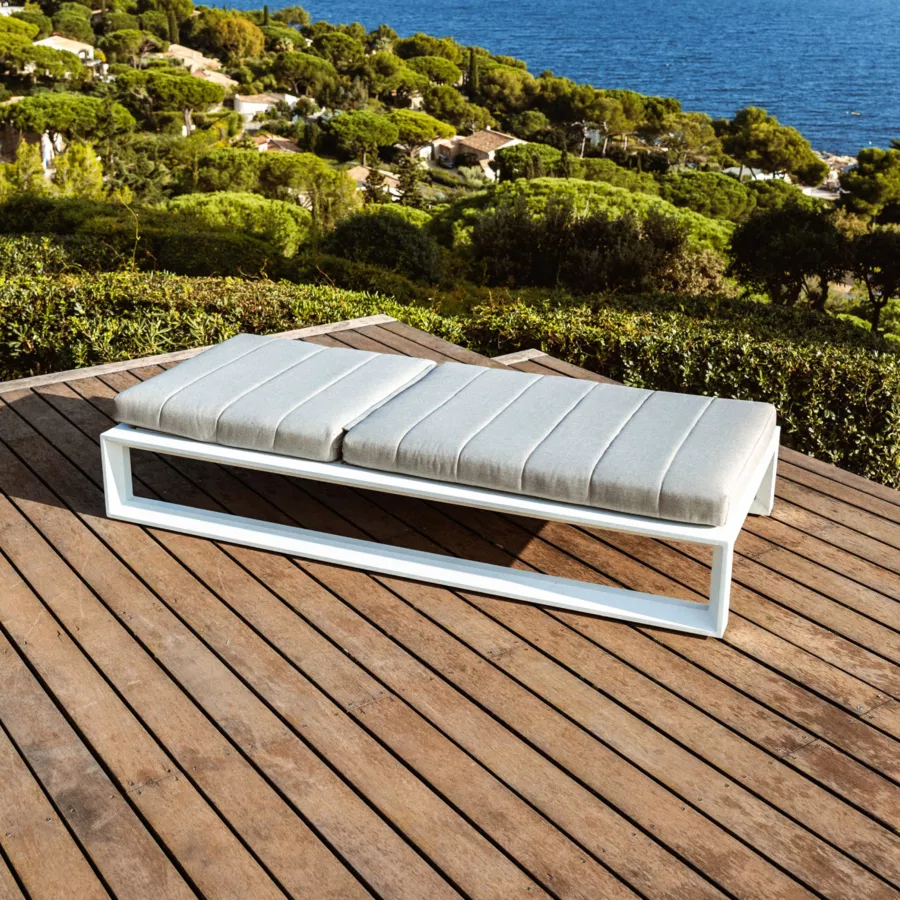 Sonnenliege Aluminium Elba - Weiß