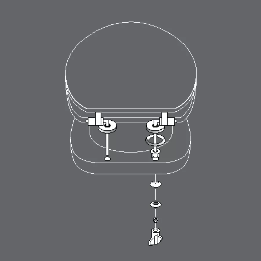 Abattant WC (37 x 45,5 cm) Vagabonde, MDF ImprimŽ
