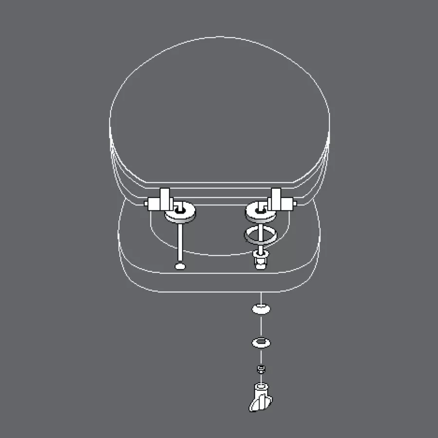 Abattant WC (37,5 x 46 cm) Havane , MDF ImprimŽ & Effet Bois